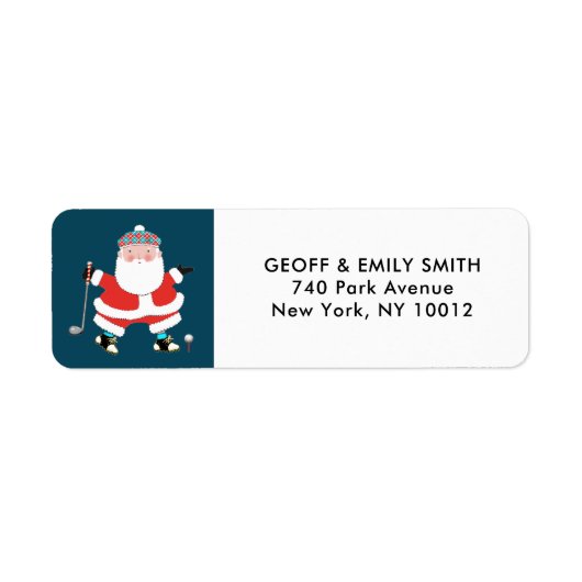 Golf Kerst Vakantie Label (Voorkant)