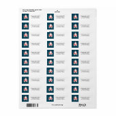 Golf Kerst Vakantie Label (Full Sheet)