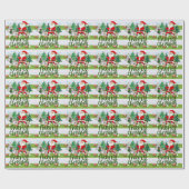 Golf Kerstboom met Sinterklaas voor golfer Cadeaupapier (Vlak)