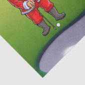 Golf kerstboom op rode auto met kerstman tissuepapier (Detail)
