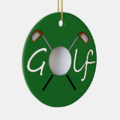 Golf kerstboomversiering keramisch ornament (Rechts)