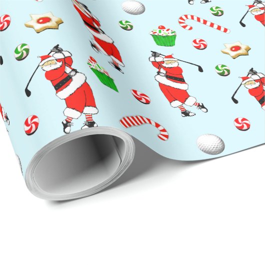 Golf Kerstcadeau Cadeaupapier (Rol Hoek)