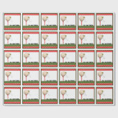 Golf Kerstcadeau Cadeaupapier (Vlak)