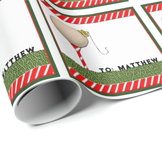 Golf Kerstcadeau Cadeaupapier (Rol Hoek)