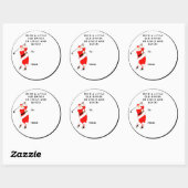 Golf Kerstcadeau Gift Tag Ronde Sticker (Vel)