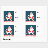 Golf Kerstcadeau Gift Tags Rechthoekige Sticker (Vel)