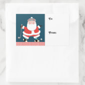Golf Kerstcadeau Gift Tags Rechthoekige Sticker (Tas)