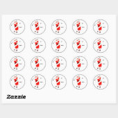 Golf Kerstcadeau Gift Tags Ronde Sticker (Vel)