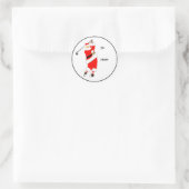 Golf Kerstcadeau Gift Tags Ronde Sticker (Tas)