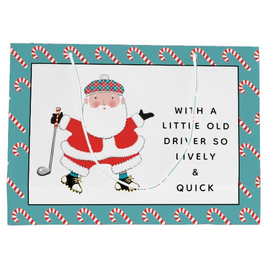 Golf-kerstcadeau Groot Cadeauzakje (Achterkant)