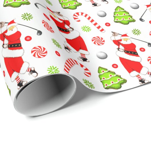 Golf Kerstcadeau Inpakpapier (Rol Hoek)