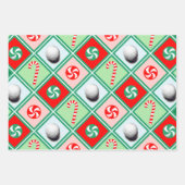Golf Kerstcadeau Inpakpapier Vel (Voorkant 2)