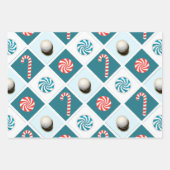 Golf-kerstcadeau Inpakpapier Vel (Voorkant 3)