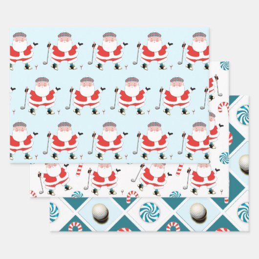 Golf-kerstcadeau Inpakpapier Vel (Set)