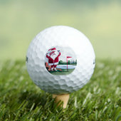 Golf-kerstcadeau met Santa Golfer op golfvlag Golfballen (Insitu Shirt)