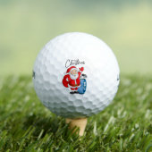 Golf-kerstcadeau met Santa Golfer op golfvlag Golfballen (Insitu Shirt)