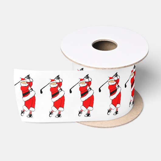 Golf Kerstcadeau Satijnen Lint (Spoel)