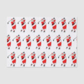Golf Kerstcadeau Tissuepapier (Voorkant)