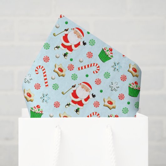 Golf Kerstcadeau Tissuepapier (Cadeauzakje)