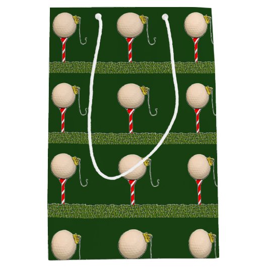 Golf kerstcadeau voor kleine cadeaus medium cadeauzakje (Voorkant)