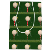 Golf kerstcadeau voor kleine cadeaus medium cadeauzakje (Achterkant)