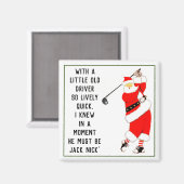 Golf-kerstcadeauidee Magneet (Voorkant / Achterkant)