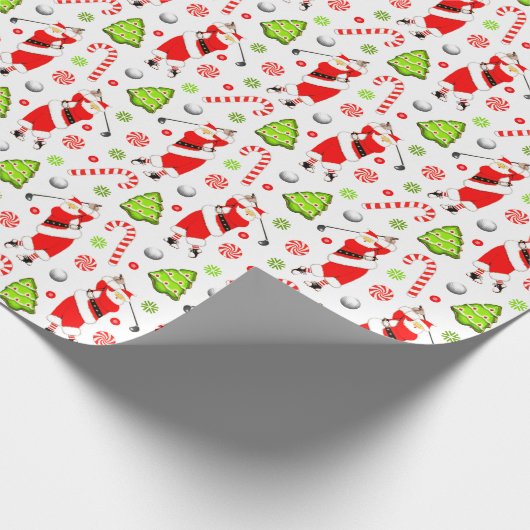 Golf kerstcadeaupapier cadeaupapier (Hoek)