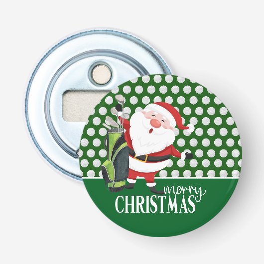 Golf Kerstcadeaus Golf thema Button Flesopener (Voorkant)