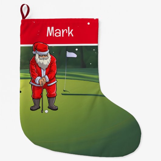 Golf Kerstcadeaus met Sinterklaas Grote Kerstsok (Voorkant)