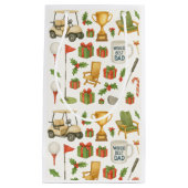 Golf kerstcadeaus thema voor papa golfer klein cadeauzakje (Voorkant)