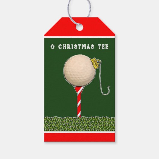 Golf kerstcadeautags cadeaulabel (Voorkant)