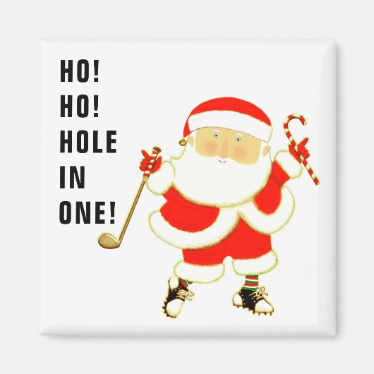 Golf kerstcadeautje magneet (Voorkant)