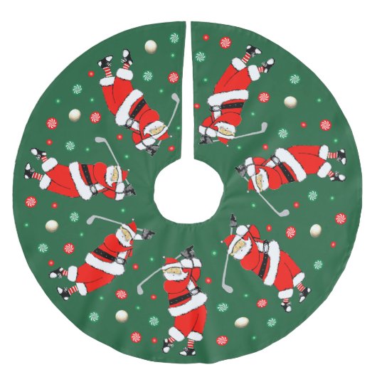 Golf-kerstdecor geborsteld polyesterboomrok kerstboom rok (Voorkant)