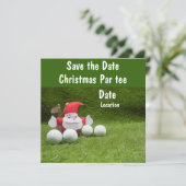 Golf kerstfeest, bespaar de datum met de kerstman (Staand voorkant)