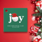 Golf Kerstfeest Cadeautag Joy Modern Groen Bedankjes Labels