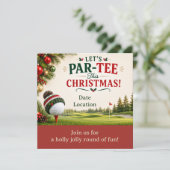 Golf kerstfeest Laten we afslaan  Kaart (Staand voorkant)