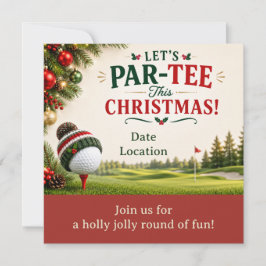 Golf kerstfeest Laten we afslaan  Kaart