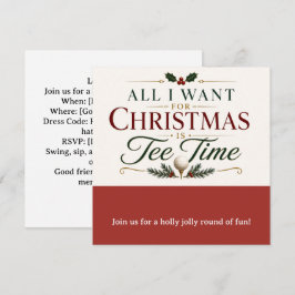 Golf kerstfeest Laten we Par tee  Kaart