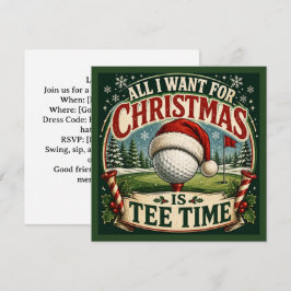Golf kerstfeest Laten we Par tee  Kaart