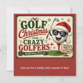 Golf Kerstfeest Let's Par tee  Kaart (Voorkant)
