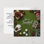 Golf Kerstfeest Let's Par tee Kaart (Voorkant / Achterkant)