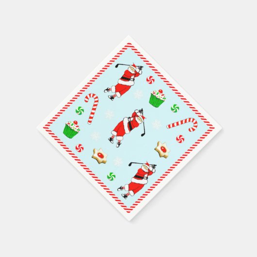 Golf Kerstfeest Servet (Hoek)