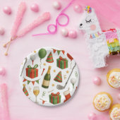 Golf kerstfeest thema voor golfer champagne papieren bordje (Feest)