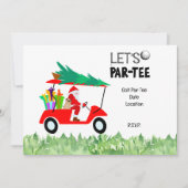 Golf Kerstfeest uitnodiging met Sinterklaas (Voorkant)