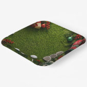 Golf kerstfeest voor golfer papieren bordje (Gebogen)