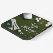 Golf kerstfeest voor golfer papieren bordje (Gebogen)