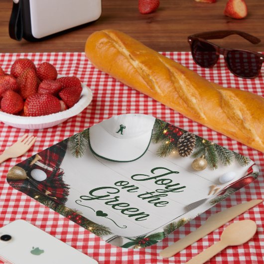Golf Kerstfeest voor golfer Papieren Bordje (Picknick)