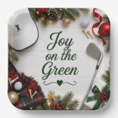 Golf Kerstfeest voor golfer Papieren Bordje (Voorkant)