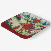 Golf kerstfeest voor vrouwelijke golfer papieren bordje (Gebogen)