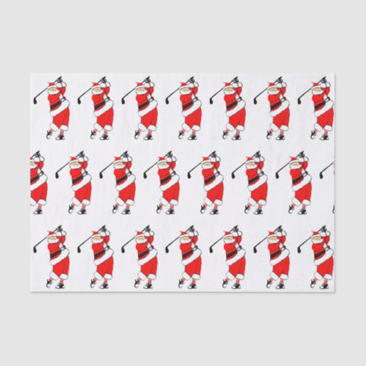 Golf-kerstfeestcadeau Tissuepapier (Voorkant)